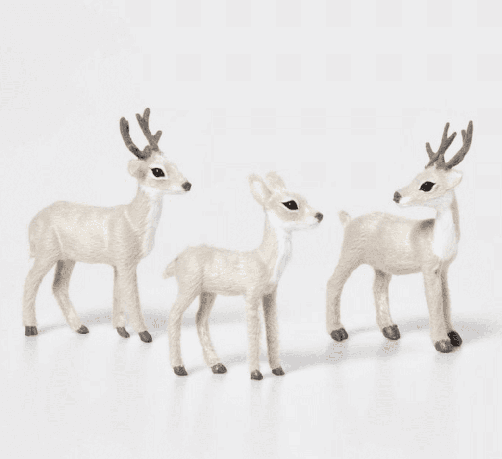 These little deer figurines are the cutest ever! They are very neutral so they will be easy to decorate with. And for $10 you get three! You can't go wrong. These would look great on a mantel or a tabletop or really anywhere. Neutral!!