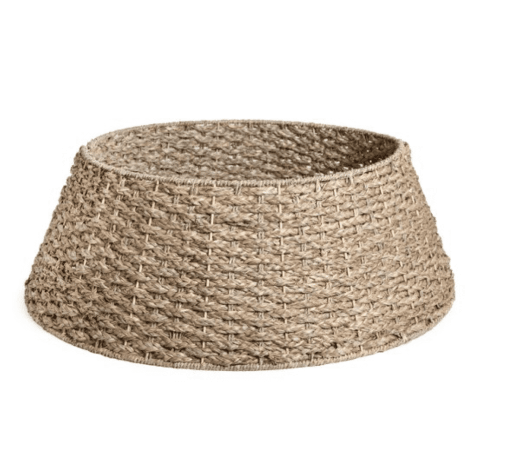 This might be one of my favorite things in this post. I'm obsessed and you will be too! This natural seagrass woven Christmas tree collar from Walmart is very affordable compared to many others that I have seen. It is only $19.98!