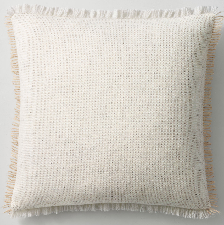 THE FIRST DUPE: ALPACA CONTRAST FRINGE PILLOW COVER