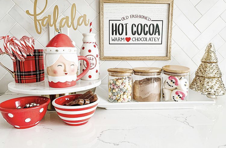 hot chocolate bar kitchen counter