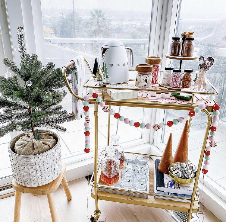 hot chocolate bar cart
