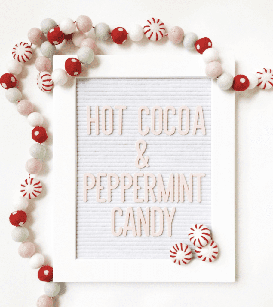 hot chocolate bar garland