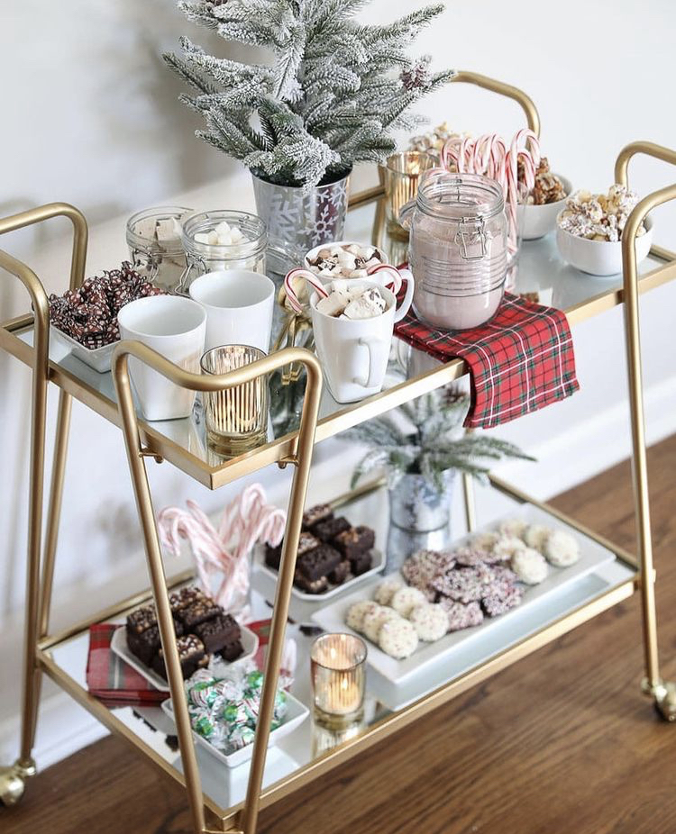 hot chocolate bar cart