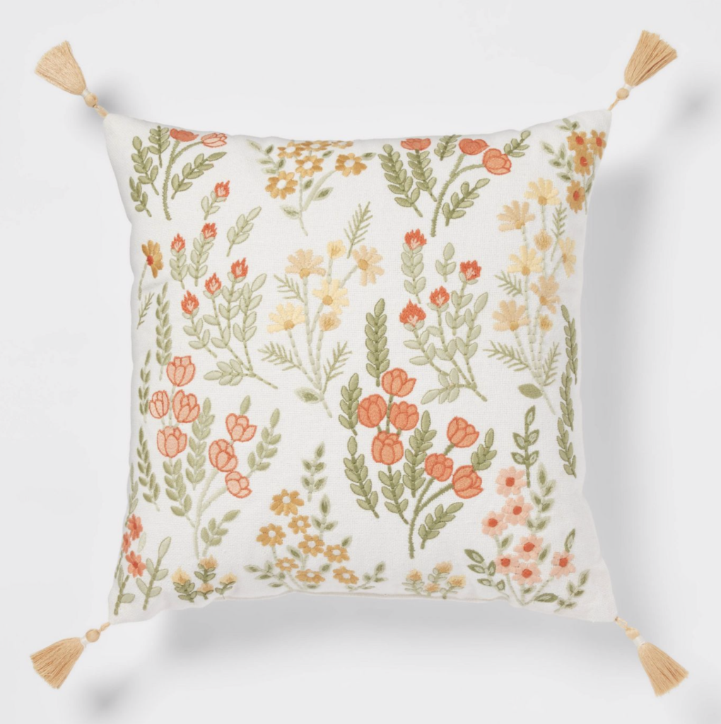 spring throw pillow