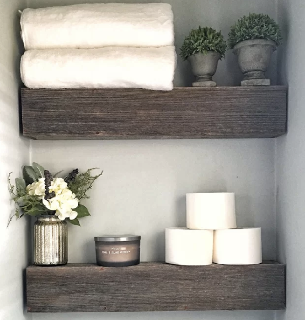 HOW TO DECORATE BATHROOM SHELVES