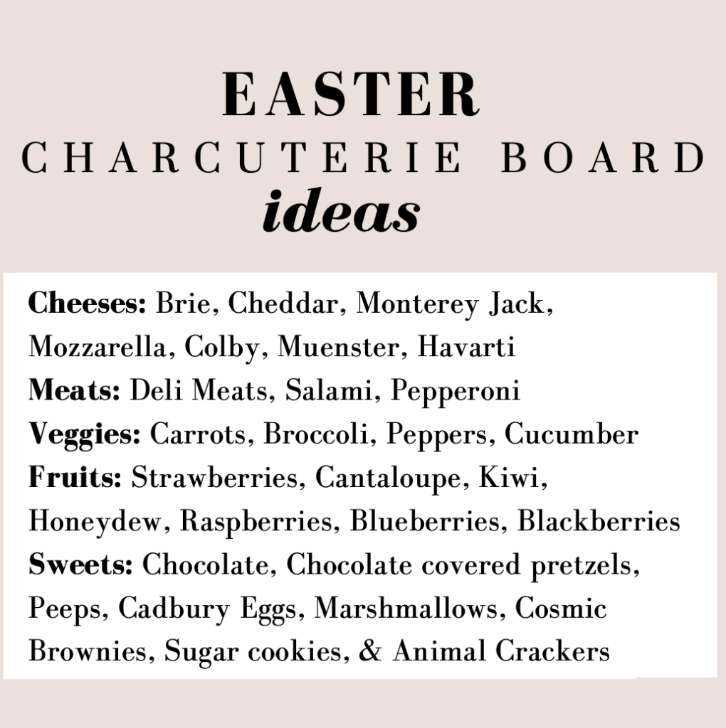 easter charcuterie board ideas