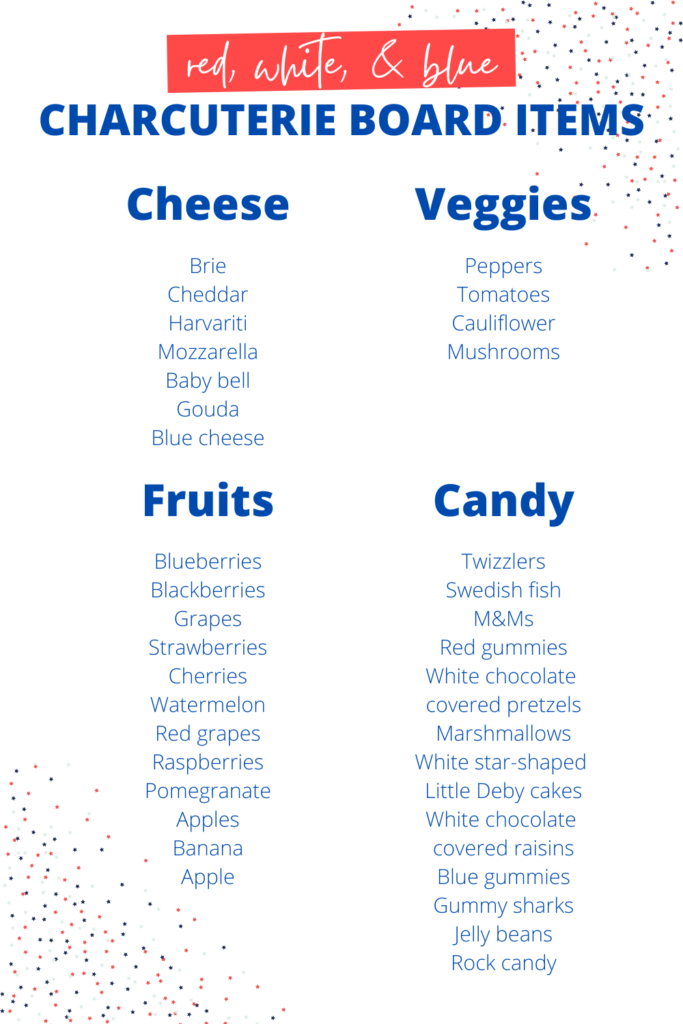 red white and blue charcuterie