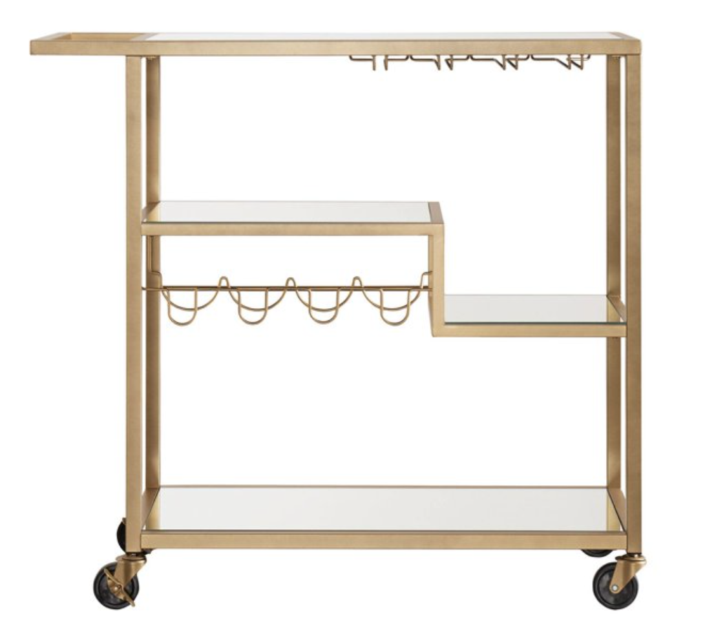 RED WHITE AND BLUE BAR CART