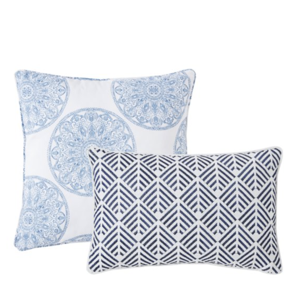 coastal grandmother throw pillows