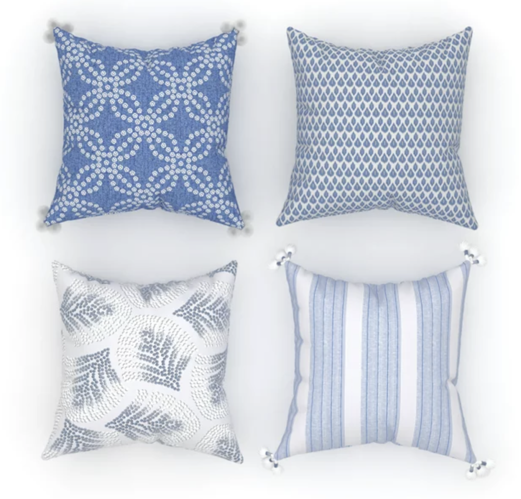 coastal grandmother throw pillows