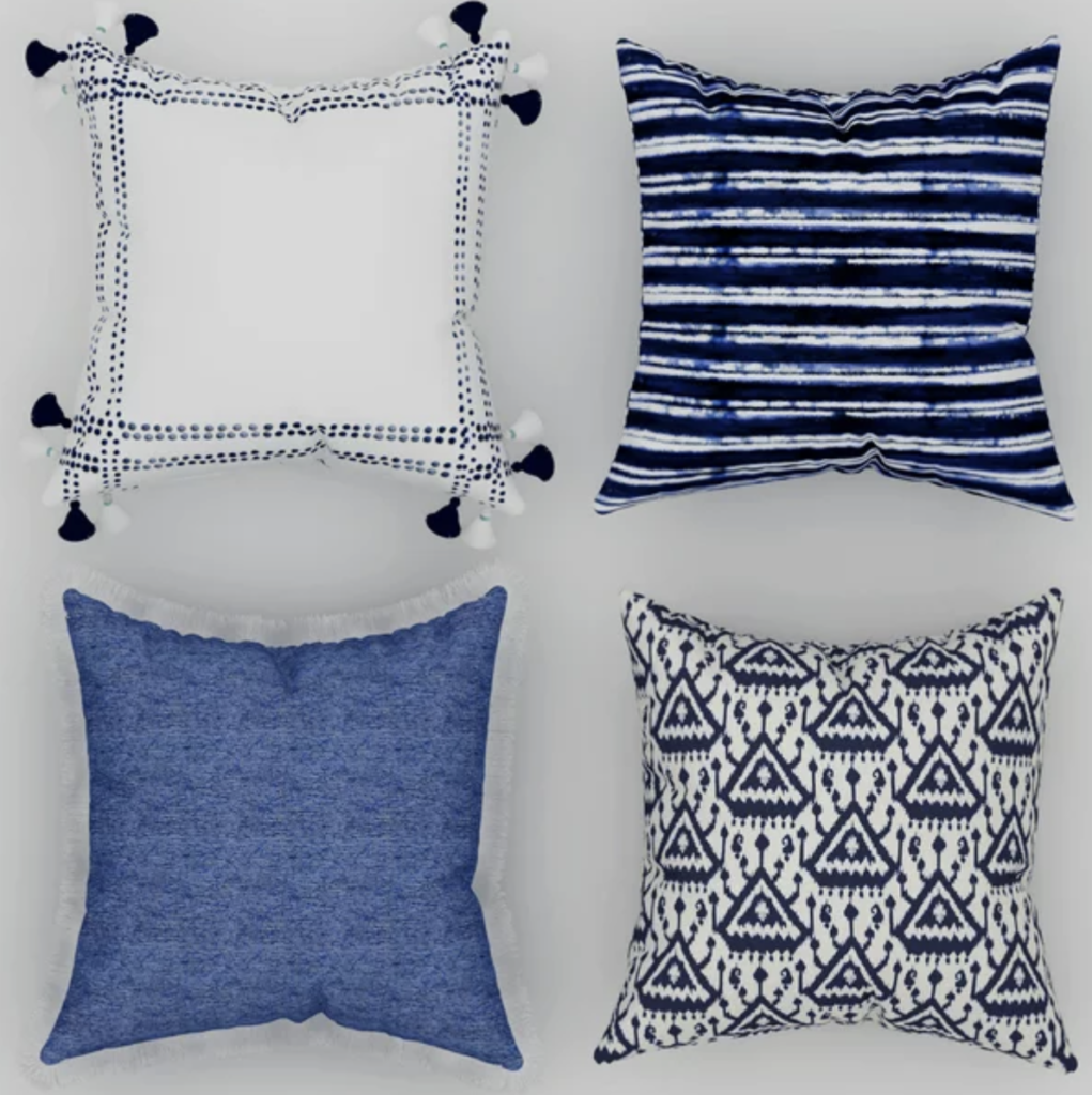 coastal grandmother throw pillows