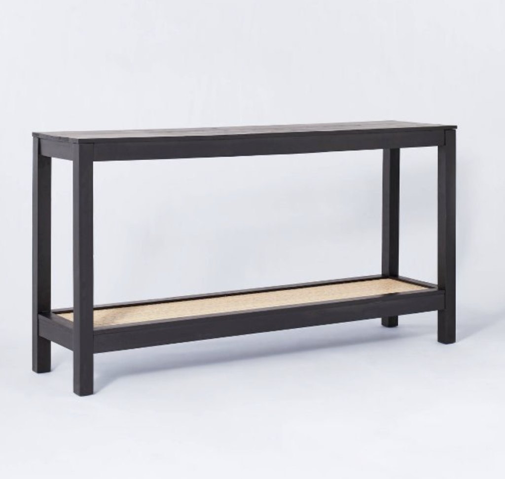 entryway table fall decor
