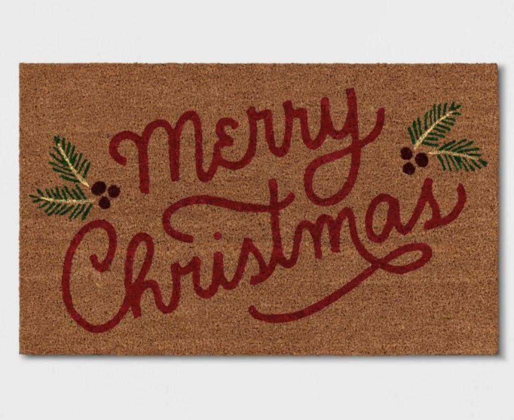 Christmas coir doormat