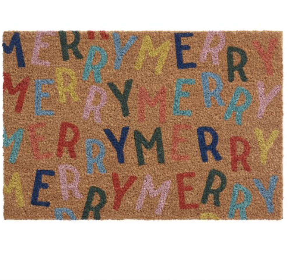 Christmas coir doormat