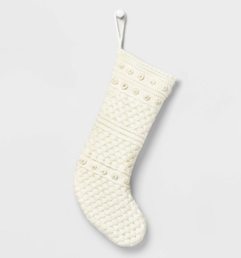 neutral christmas stockings