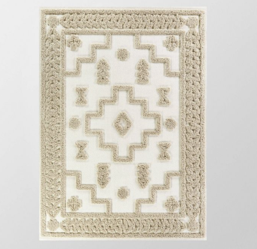 black and white patio decor