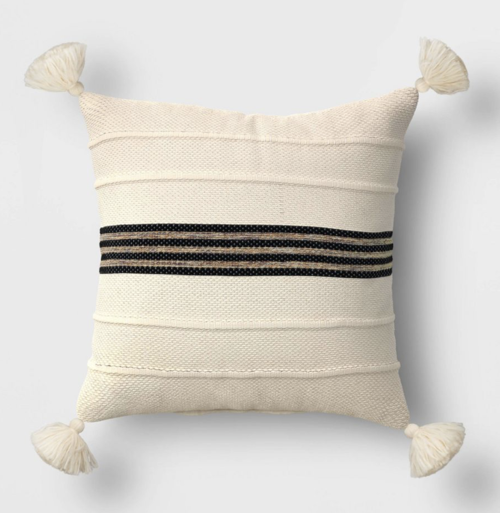 black and white patio decor