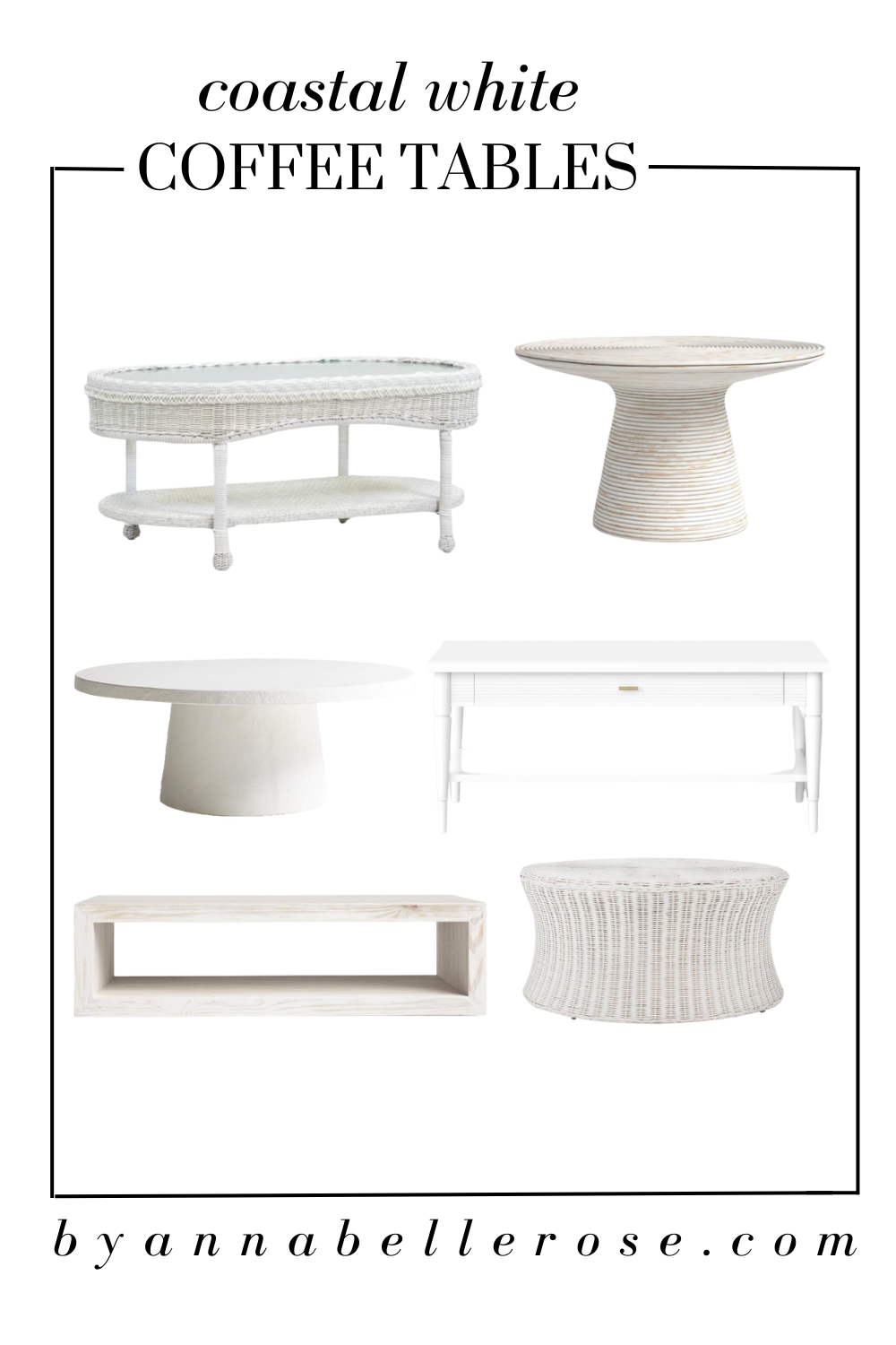 WHITE COASTAL COFFEE TABLE IDEAS YOU’LL LOVE
