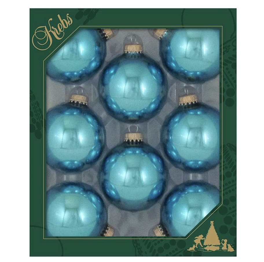 blue and white Christmas tree