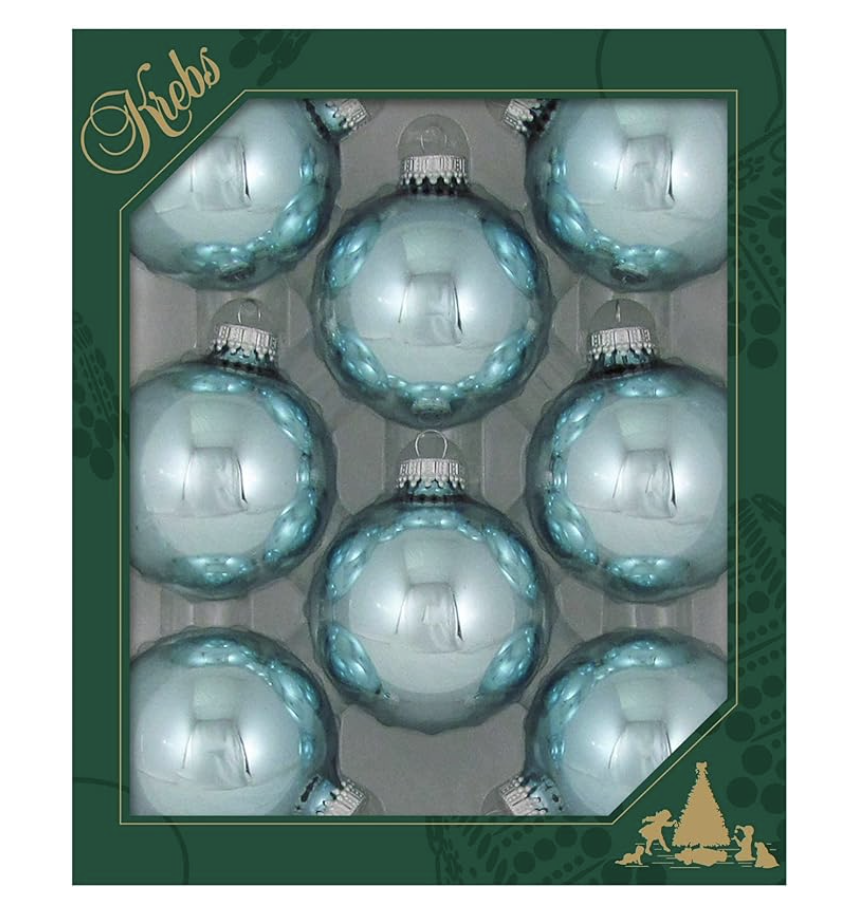 blue and white Christmas tree