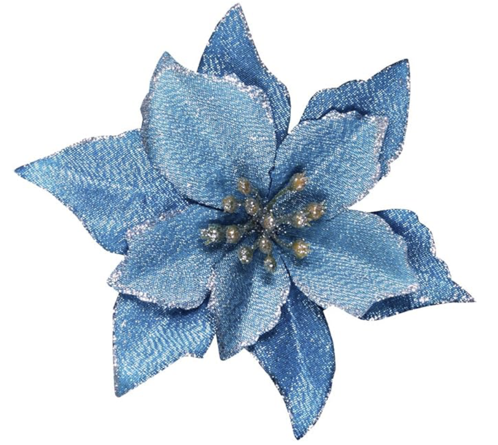 blue and white Christmas tree