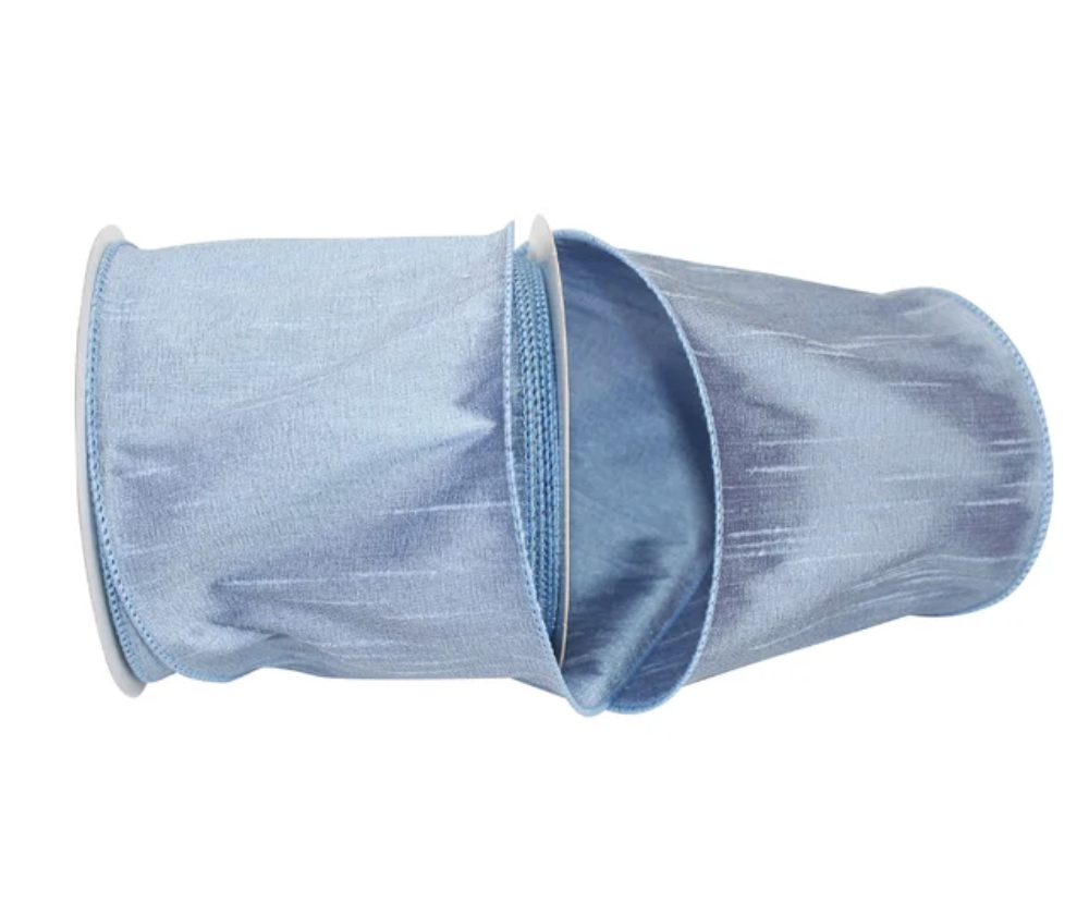 blue and white Christmas tree