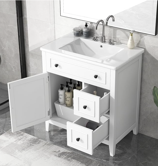 renter friendly bathroom makeover