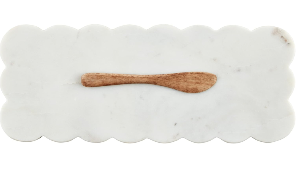 scalloped marble tray