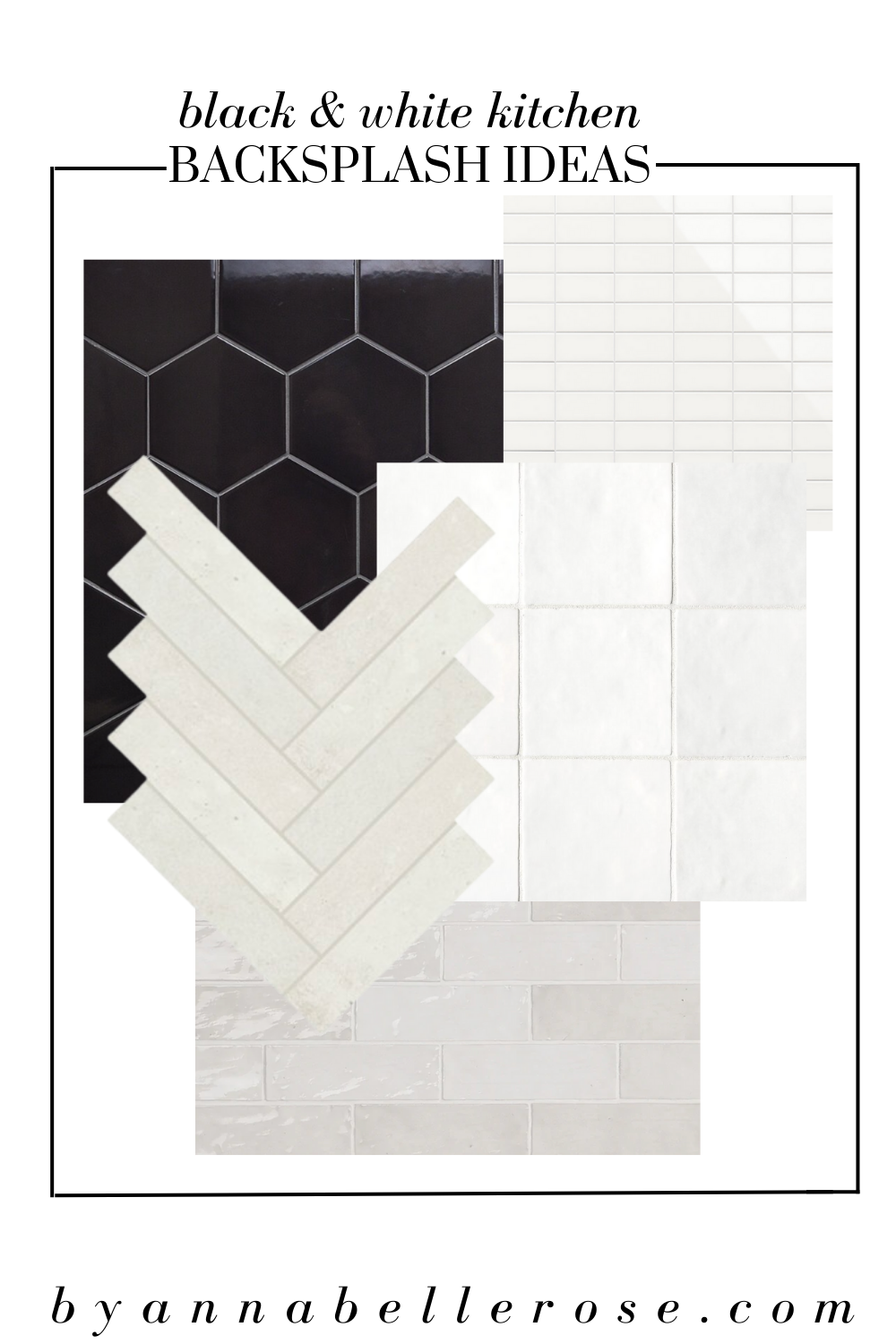 The Best Modern Black and White Kitchen Backsplash Ideas - By Annabelle ...