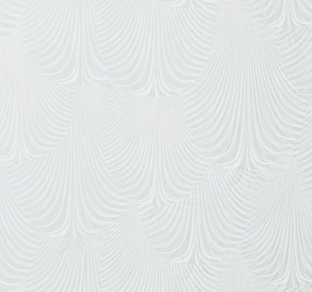 blue powder room wallpaper