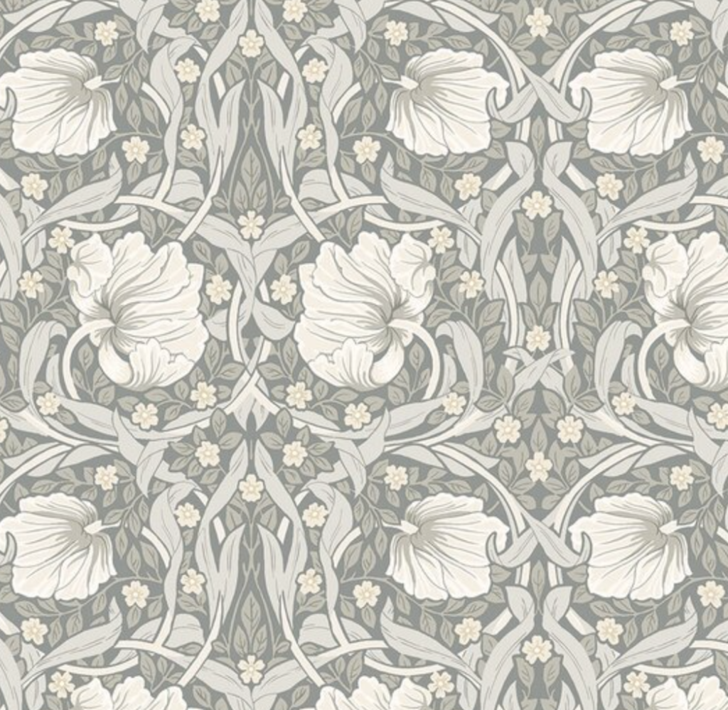 contemporary powder room wallpaper