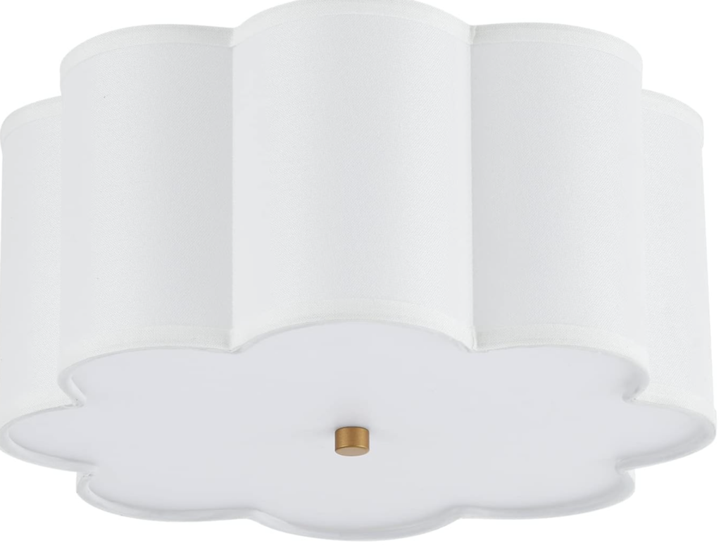 scalloped flush mount lighting fixtures