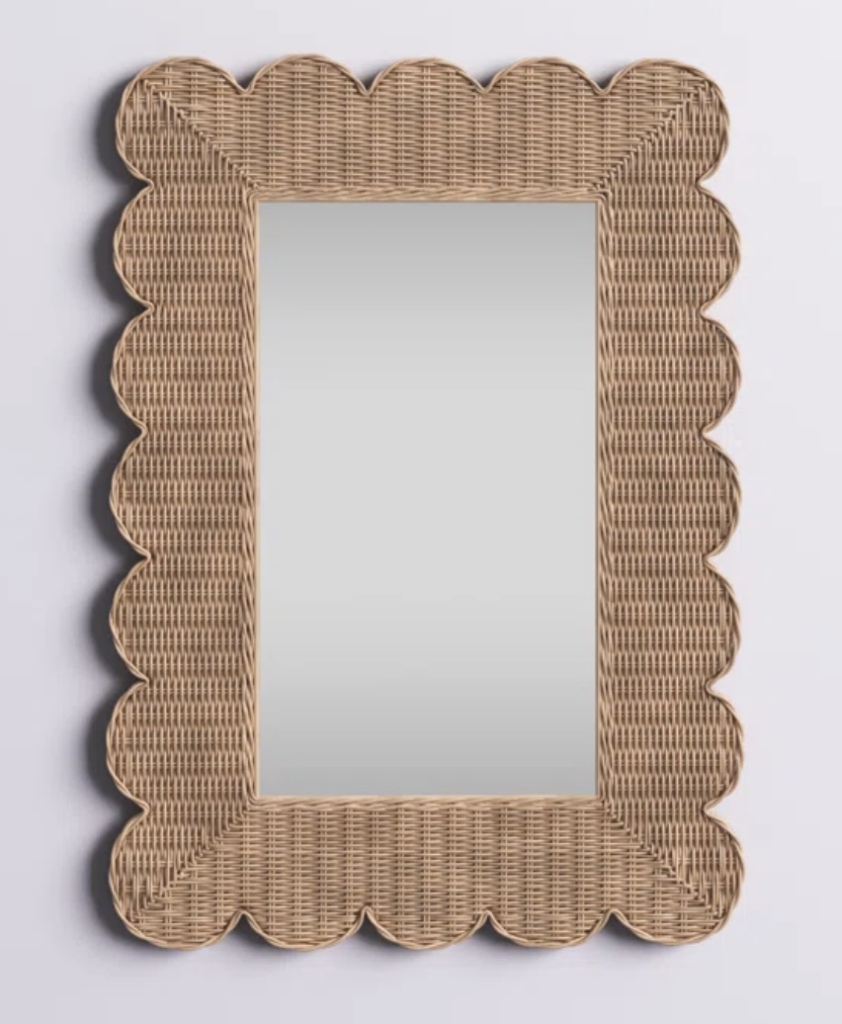 scalloped mirror