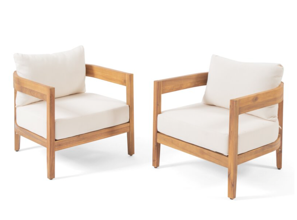 mid century modern teak chairs