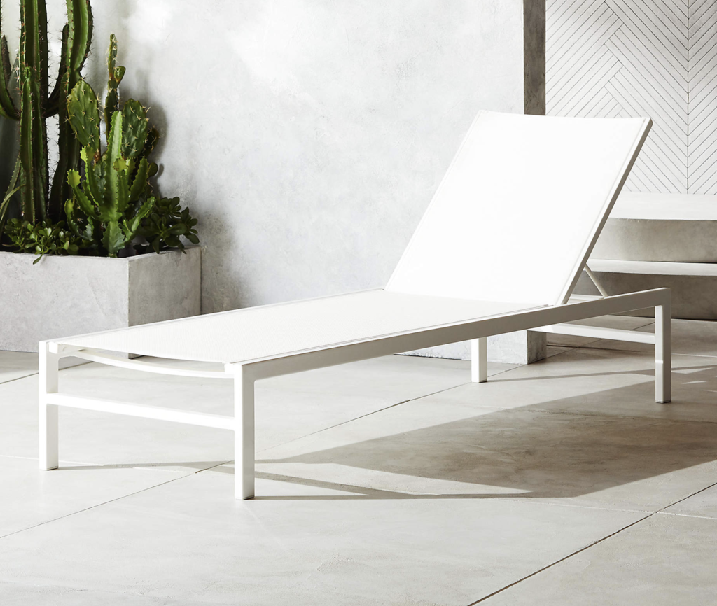 mid century outdoor chaise lounge