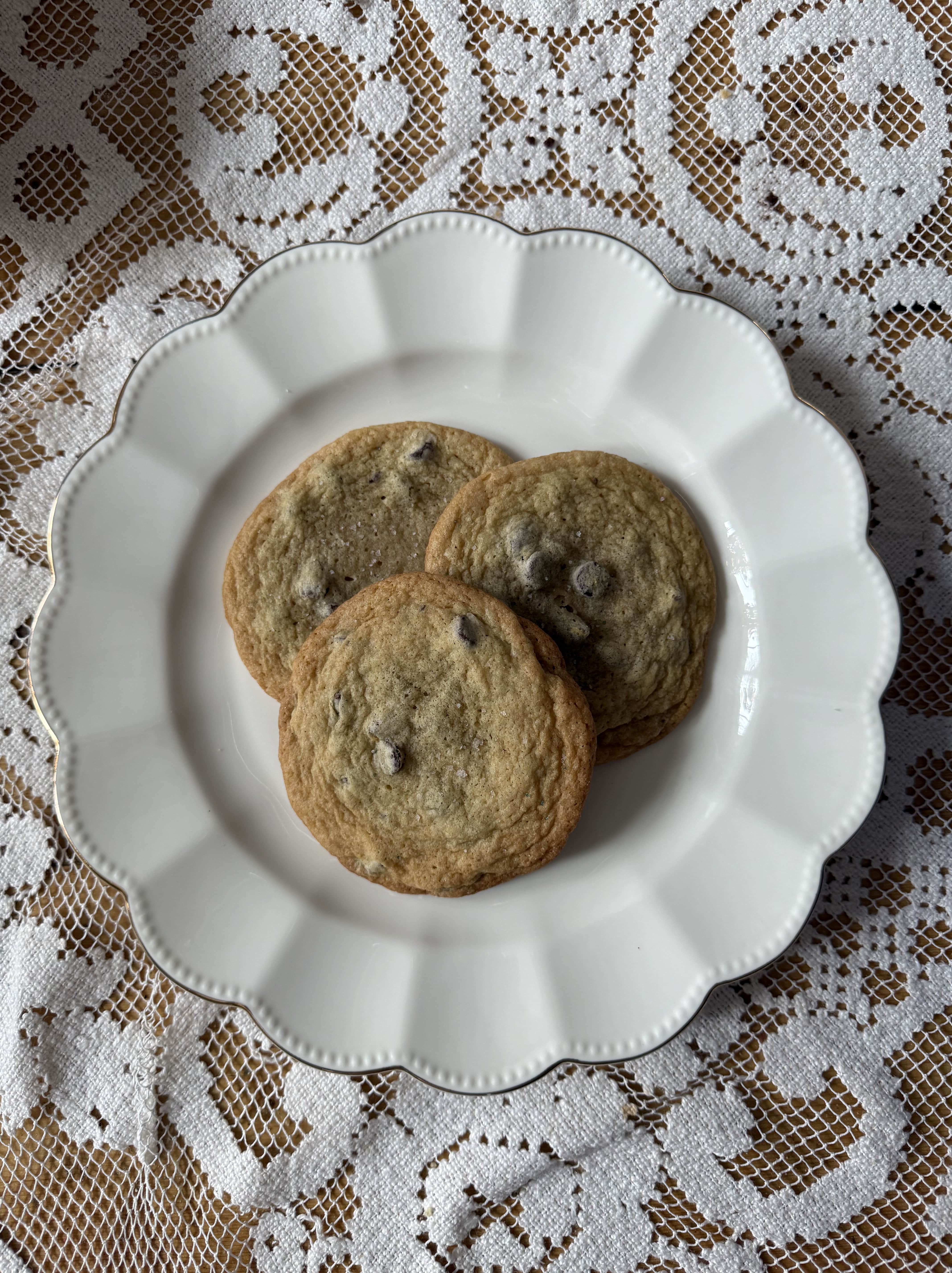 chocolate chip cookies for Christmas cookie boxes