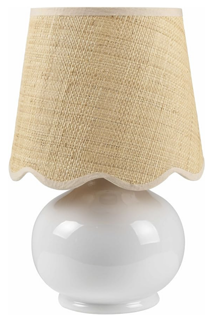 8. Theisseil Boho Ceramic Bedside Table Lamp
