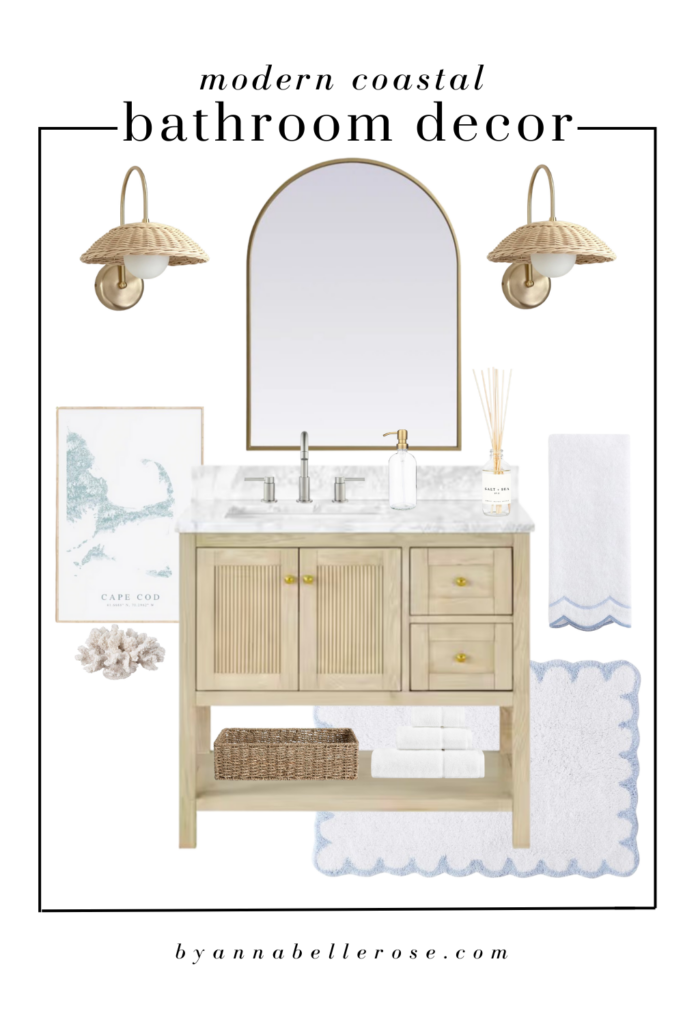 modern coastal bathroom decor
