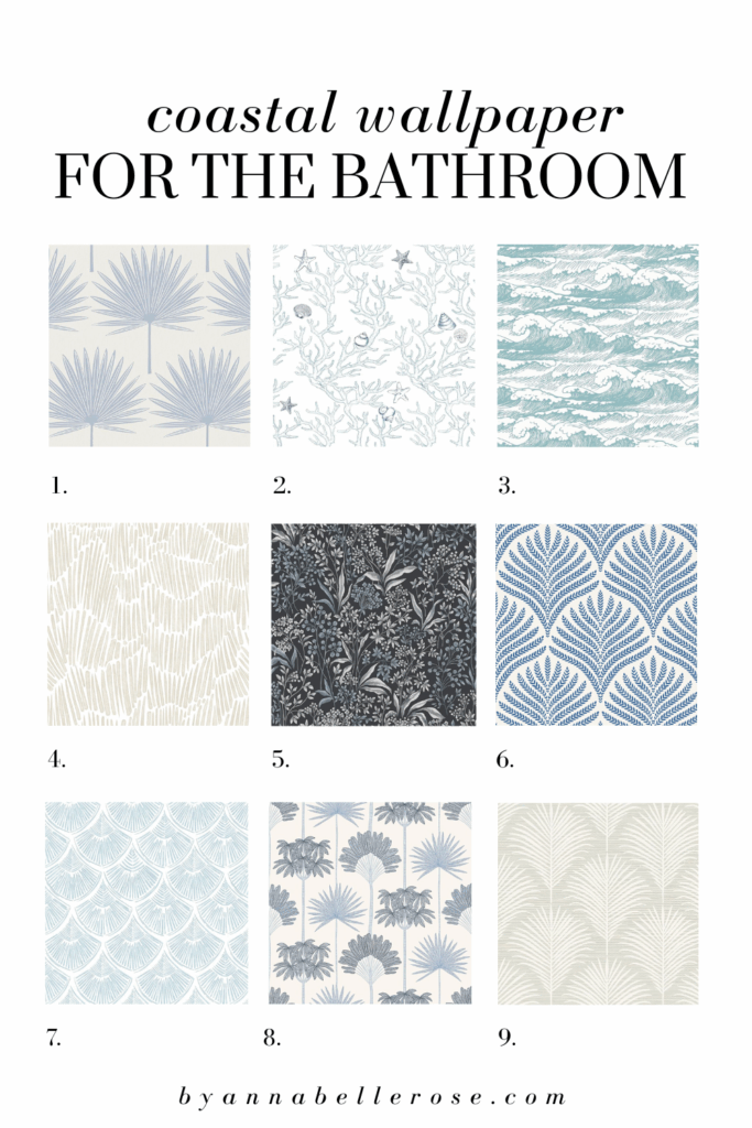 Coastal Wallpaper Options I am Considering for my Bathroom